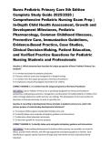 Burns Pediatric Primary Care 5th Edition Complete Study Guide 2025&sol;2026 &vert; Comprehensive Pediatric Nursing Exam Prep &vert; In-Depth Child Health Assessment&comma; Growth and Development Milestones&comma; Pediatric Pharmacology&comma; Common Childhood Illnesses&comma; Preventive Care&comma;