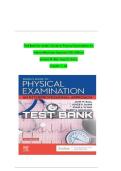 Test Bank for Seidel's Guide to Physical Examination 10th Edition by Ball&comma; Dains&comma; Flynn&comma; Solomon&comma; and Stewart 