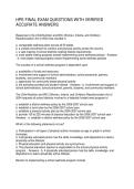 HPE FINAL EXAM QUESTIONS WITH VERIFIED ACCURATE ANSWERS