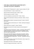 HPE FINAL EXAM REVIEW QUESTIONS WITH VERIFIED ACCURATE ANSWERS