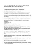 HPE-1 CHAPTERS 1&6 TEST REVIEW QUESTIONS WITH VERIFIED ACCURATE ANSWERS