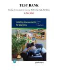Test Bank for Creating Environments for Learning&colon; Birth to Age Eight&comma; 4th edition by Julie Bullard&comma; Chapter 1-17 &vert; All Chapters