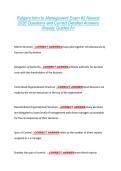 Rutgers Intro to Management Exam &num;2 Newest  2026 Questions and Correct Detailed Answers  Already Graded A&plus; 