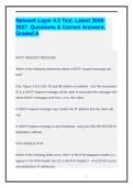 Network Layer 4&period;3 Test&period; Latest 2026-2027&period; Questions & Correct Answers&period; Graded A