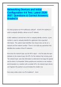 Networking Devices and Initial Configuration 4-6 Test&period; Latest 2026-2027&period; Questions & Correct Answers&period; Graded A