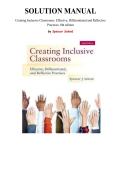 Solution Manual for Creating Inclusive Classrooms&colon; Effective&comma; Differentiated and Reflective Practices&comma; 8th edition by Spencer Salend&comma; Chapter 1-12 &vert; All Chapters