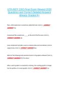 UTA INSY 2303 Final Exam Newest 2026  Questions and Correct Detailed Answers  Already Graded A&plus; 