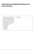 NR 511 CEA Exam 2026&sol;2027 Version Actual Questions And Correct Answers