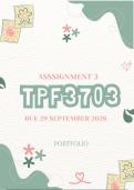 TPF3703 Assignment 3  Portfolio 2026 &vert; Due 29 September 2026 - Distinction Guaranteed