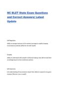 NC BLET State Exam Questions and Correct Answers&vert; Latest Update