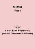BUS334 Test 1 Questions & Answers PDF &vert; Business Course Exam Prep Study Guide