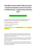 ISDS 3001 Final Exam 2026 &lpar;2 Different Exams&rpar; &vert; Actual Exam Questions and Correct Answers &vert; Verified Answers &vert; Louisiana State University &lpar;LSU&rpar;