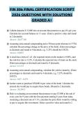 FIN 306 FINAL CERTIFICATION SCRIPT 2026 QUESTIONS WITH SOLUTIONS GRADED A&plus;