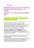 PRIMARY CARE ADVANCED PRACTICE NURSING 6TH EDITION TEST BANK 2025&sol;2026 &vert; 2000&plus; VERIFIED QUESTIONS & ANSWERS &vert; DUNPHY &vert; LATEST VERSION