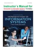 Instructor&grave;s Manual for Introduction to Information Systems 11th Edition by R&period; Kelly Rainer and Brad Prince