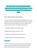 TNCC PRE-COURSE STUDY GUIDE EXAM 2026&sol;2027 &vert; Updated Correct Answers with Detailed Rationales &vert; Trauma Nursing Core Course Preparation &vert; Pass Guaranteed - A&plus; Graded