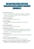 FIN 306 FINAL FINAL TEST 2026 QUESTIONS WITH CORRECT ANSWERS GRADED A&plus;