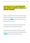 NHA PRACTICE PCT EXAM QUESTIONS AND CORRECT ANSWERS &vert; GRADED A&plus; &vert; VERIFIED ANSWERS