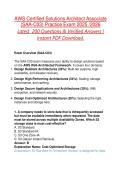 AWS Certified Solutions Architect Associate &lpar;SAA-C03&rpar; Practice Exam 2025 &sol;2026 Latest  200 Questions & Verified Answers &vert; Instant PDF Download&period;