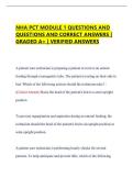 NHA PCT MODULE 1 QUESTIONS AND QUESTIONS AND CORRECT ANSWERS &vert; GRADED A&plus; &vert; VERIFIED ANSWERS