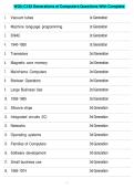 WGU C182 Generations of Computers Questions With Complete Solution