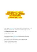 NSG 500 quiz 2 LATEST QUESTIONS AND VERIFIED ANSWERS 100- GUARANTEED PASS&period;