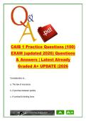 CAIB 1 Exam &lpar;2026&rpar; &ndash; 100 Questions on Insurance Principles&comma; Risk&comma; Contracts & Liability