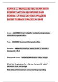 EXAM 1 C7 NUR1023C FSCJ EXAM WITH CORRECT ACTUAL QUESTIONS AND CORRECTLY WELL DEFINED ANSWERS LATEST ALREADY GRADED A&plus; 2026