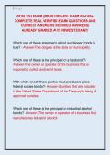 AFSB 153 EXAM &vert;&vert; MOST RECENT EXAM ACTUAL  COMPLETE REAL VERIFIED EXAM QUESTIONS AND  CORRECT ANSWERS &lpar;VERIFIED ANSWERS&rpar;  ALREADY GRADED A&plus;&excl;&excl;&excl; NEWEST EXAM&excl;&excl;&excl;