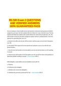 RN 500 Exam 2 QUESTIONS AND VERIFIED ANSWERS 100- GUARANTEED PASS&period;