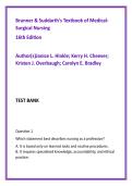 Medical Surgical Nursing Test Bank &vert; Brunner & Suddarth 16th Edition &vert; NCLEX Review&comma; Exam Prep Practice Questions