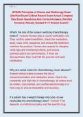 APHON Principles of Chemo and Biotherapy Exam  &vert;&vert;Verified Exam&excl;&excl;&vert;&vert; Most Recent Exam Actual Complete  Real Exam Questions And Correct Answers &lpar;Verified  Answers&rpar; Already Graded A&plus;&excl;&excl;&excl; Newest Exam&excl;&excl;&excl;