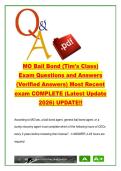 Missouri Bail Bond Exam &lpar;2026&rpar; &ndash; 120 Questions on Licensing&comma; Surety&comma; Law & Bond Procedures
