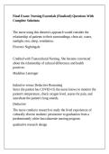 Final Exam&colon; Nursing Essentials &lpar;Finalized&rpar; Questions With Complete Solutions