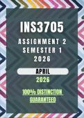 INS3705 Assignment 2 Semester 1 2026 Memo &vert; Due Date April 2026