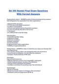 BA 350 Randel Final Exam Questions With Correct Answers