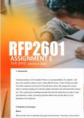 RFP2601 Assignment 1  2026 &vert; Due March 2026 - Distinction Guaranteed