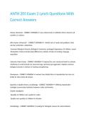 ANTH 205 Exam 2 Lynch Questions With Correct Answers