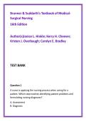 Medical Surgical Nursing Test Bank &vert; Brunner & Suddarth 16th Edition &vert; 1450 NCLEX Practice Questions & Exam Prep