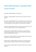 TAMU ANTH 205 Exam 1 Questions With correct answers&period;