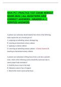 NHA PCT PRACTICE TEST EXAM NEWEST EXAM 2026 &vert; ALL QUESTIONS AND CORRECT ANSWERS &vert; GRADED A&plus; &vert; VERIFIED ANSWERS