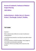 Medical Surgical Nursing Test Bank &vert; Brunner & Suddarth 16th Edition &vert; NCLEX Review & Exam Prep Practice Questions
