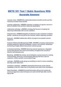 MKTG 351 Test 1 Babin Questions With Accurate Answers