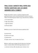 FINAL EXAM 5 MSN570 FINAL PAPER 2026 TESTED QUESTIONS AND ACCURATE ANSWERS 100&percnt; CORRECT