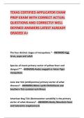 TEXAS CERTIFIED APPLICATOR EXAM PREP EXAM WITH CORRECT ACTUAL QUESTIONS AND CORRECTLY WELL DEFINED ANSWERS LATEST ALREADY GRADED A&plus;