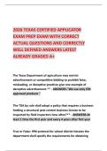 2026 TEXAS CERTIFIED APPLICATOR EXAM PREP EXAM WITH CORRECT ACTUAL QUESTIONS AND CORRECTLY WELL DEFINED ANSWERS LATEST ALREADY GRADED A&plus;