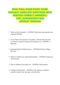 BPSC FINAL EXAM STUDY GUIDE  2026&sol;2027 COMPLETE QUESTIONS WITH  VERIFIED CORRECT ANSWERS &vert;&vert;  100&percnt; GUARANTEED PASS  <NEWEST VERSION> 