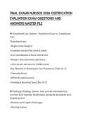 FINAL EXAMS NUR2502 2026 CERTIFICATION EVALUATION EXAM QUESTIONS AND ANSWERS MASTER FILE