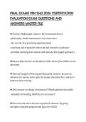 FINAL EXAMS PRN 1562 2026 CERTIFICATION EVALUATION EXAM QUESTIONS AND ANSWERS MASTER FILE