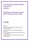 Medical Surgical Nursing Test Bank &vert; Brunner & Suddarth 16th Edition &vert; NCLEX Review & Exam Prep Practice Questions